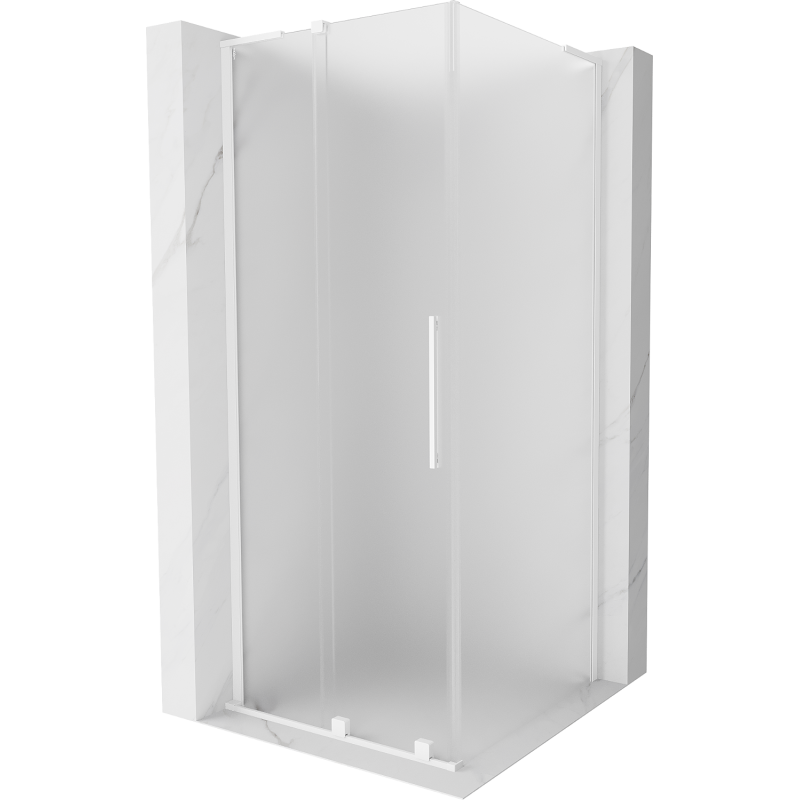 Mexen Velar L sprchová kabina posuvná 110 x 110 cm, mrazivá, bílá - 871-110-110-33-20