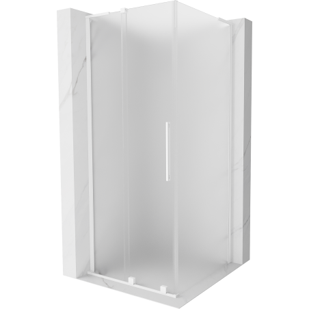 Mexen Velar L sprchová kabina posuvná 110 x 110 cm, mrazivá, bílá - 871-110-110-33-20