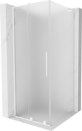 Mexen Velar L posuvná sprchová kabina 100 x 100 cm, matné sklo, bílá - 871-100-100-33-20