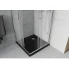 Mexen Rio čtvercová sprchová kabina 90 x 90 cm, mat, chrom + černá vanička Flat - 860-090-090-01-30-4070