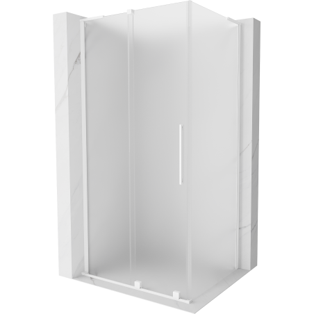 Mexen Velar L sprchový kout posuvný 110 x 75 cm, matný, bílý - 871-110-075-33-20