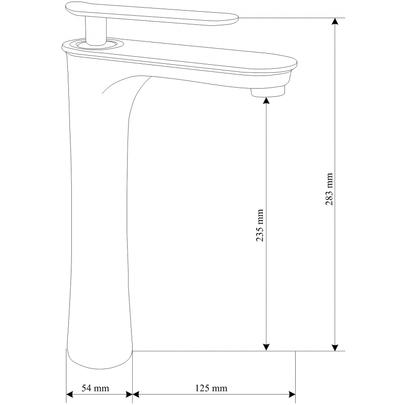 Mexen Trinity vysoká umyvadlová baterie, chrom - 72610-00