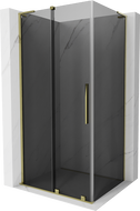 Mexen Velar L posuvný sprchový kout 110 x 90 cm, grafit, zlatý - 871-110-090-43-50