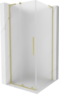 Mexen Velar L sprchový kout posuvný 90 x 90 cm, matný, zlato kartáčované - 871-090-090-33-55