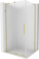 Mexen Velar L sprchový kout posuvný 100 x 120 cm, mat, zlato kartáčované - 871-100-120-33-55