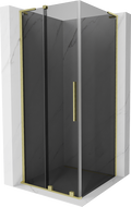 Mexen Velar L posuvná sprchová kabina 120 x 120 cm, grafit, zlatá kartáčovaná - 871-120-120-43-55