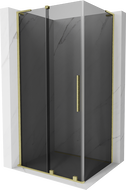 Mexen Velar L posuvná sprchová kabina 120 x 75 cm, grafit, zlato kartáčovaná - 871-120-075-43-55