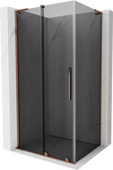 Mexen Velar L sprchový kout posuvný 120 x 90 cm, grafit, růžové zlato - 871-120-090-43-60
