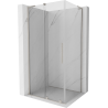Mexen Velar L posuvná sprchová kabina 90 x 85 cm, transparentní, kartáčovaný nikl - 871-090-085-03-97