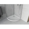 Mexen Rio sprchový kout půlkruhový 90 x 90 cm, matný, chrom + vanička Flat, bílá - 863-090-090-01-30-4110