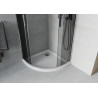 Mexen Rio polokruhový sprchový kout 80 x 80 cm, grafit, chrom + vanička Flat, bílá - 863-080-080-01-40-4110
