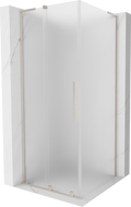 Mexen Velar L posuvná sprchová kabina 110 x 110 cm, mat, kartáčovaný nikl - 871-110-110-33-97