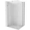 Mexen Velar L posuvný sprchový kout 100 x 110 cm, mat, kartáčovaný nikl - 871-100-110-33-97