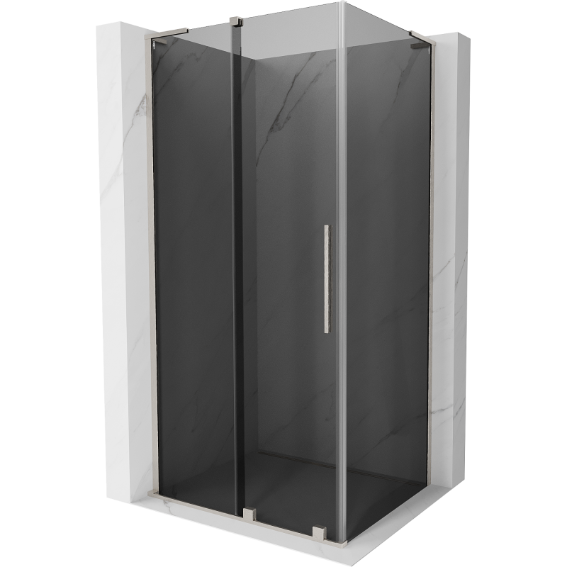 Mexen Velar L posuvná sprchová kabina 120 x 85 cm, grafit, kartáčovaný nikl - 871-120-085-43-97