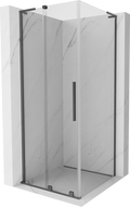 Mexen Velar L posuvná sprchová kabina 90 x 90 cm, transparentní, tmavý kov - 871-090-090-03-95