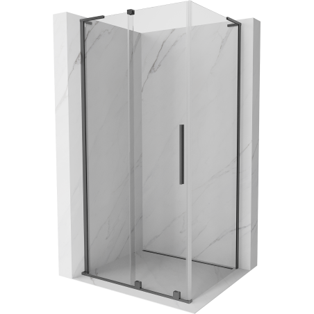 Mexen Velar L kabina sprchová posuvná 120 x 80 cm, transparentní, gun metal - 871-120-080-03-95