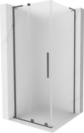 Mexen Velar L posuvná sprchová kabina 90 x 90 cm, matné sklo, gun metal - 871-090-090-33-95