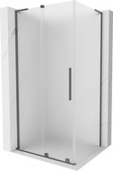 Mexen Velar L sprchový kout posuvný 90 x 100 cm, matné sklo, gun metal - 871-090-100-33-95