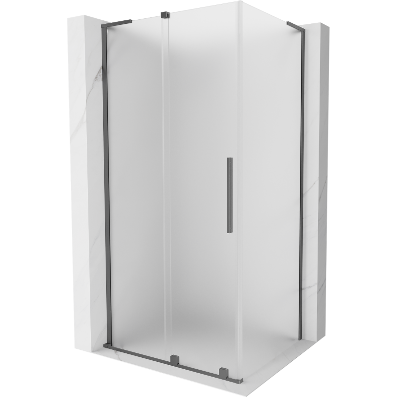 Mexen Velar L sprchový kout posuvný 90 x 120 cm, matný, gun metal - 871-090-120-33-95