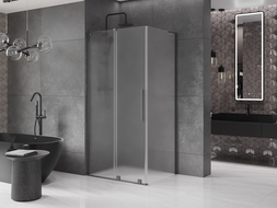 Mexen Velar L sprchový kout posuvný 110 x 85 cm, matný, gun metal - 871-110-085-33-95