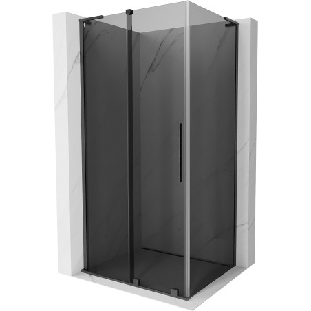 Mexen Velar L sprchová kabina posuvná 110 x 80 cm, grafit, gun gray kartáčovaný - 871-110-080-43-66