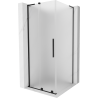 Mexen Velar L posuvná sprchová kabina 100 x 100 cm, mražená, černá - 871-100-100-33-70
