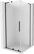 Mexen Velar L posuvná sprchová kabina 100 x 100 cm, mražená, černá - 871-100-100-33-70