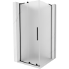 Mexen Velar L Sprchový kout posuvný 120 x 120 cm, matné sklo, černá - 871-120-120-33-70