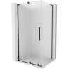 Mexen Velar L posuvný sprchový kout 90 x 75 cm, matný, černý - 871-090-075-33-70