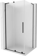Mexen Velar L posuvný sprchový kout 90 x 75 cm, matný, černý - 871-090-075-33-70