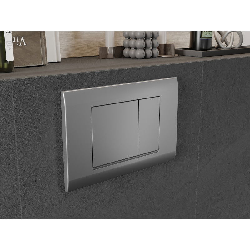 Mexen Fenix Air 01 pneumatické splachovací tlačítko, matný chrom - 6A0102