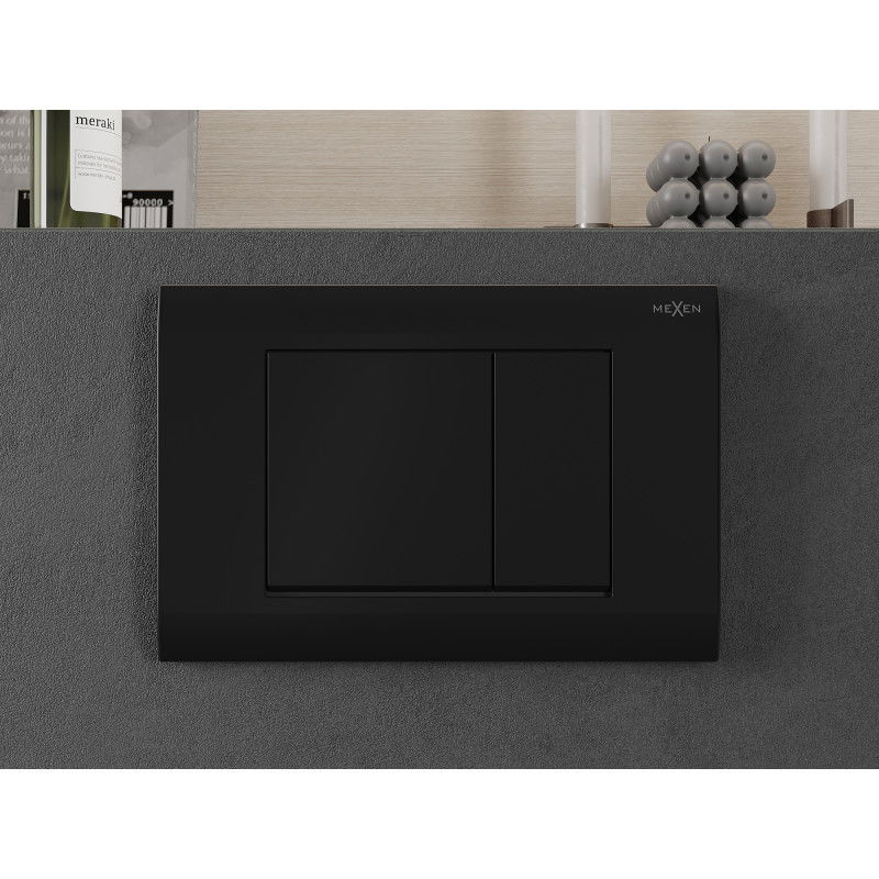 Mexen Fenix Air 01 pneumatické splachovací tlačítko, černé - 6A0103