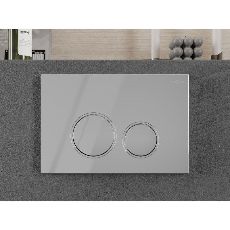 Mexen Fenix Air 05 pneumatické splachovací tlačítko, lesklý chrom - 6A0501