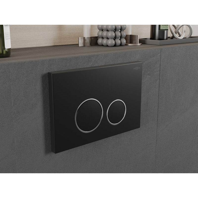 Mexen Fenix Air 05 pneumatické splachovací tlačítko, černé - 6A0503