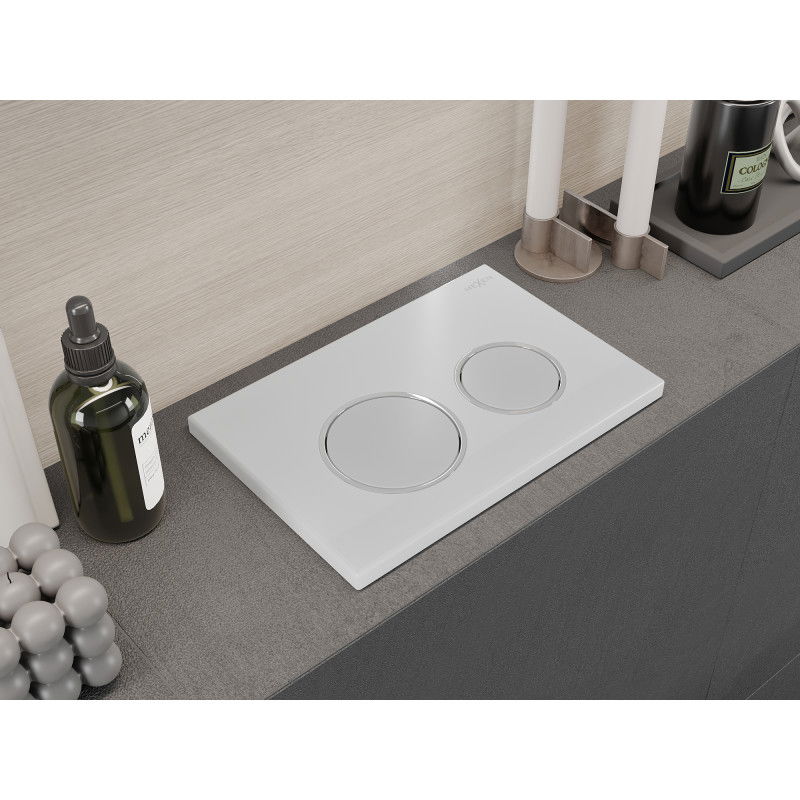 Mexen Fenix Air 07 XS pneumatické splachovací tlačítko, lesklá bílá - 6A0700