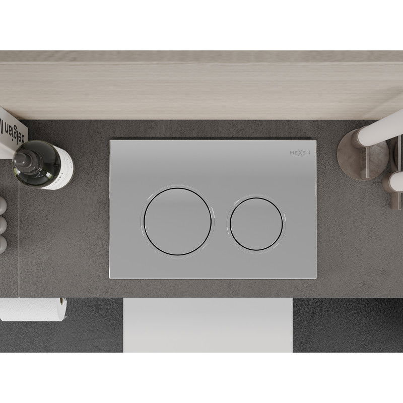 Mexen Fenix Air 07 XS tlačítko splachování pneumatické, chrom lesklý - 6A0701