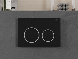 Mexen Fenix Air 07 XS pneumatické splachovací tlačítko, černé - 6A0703