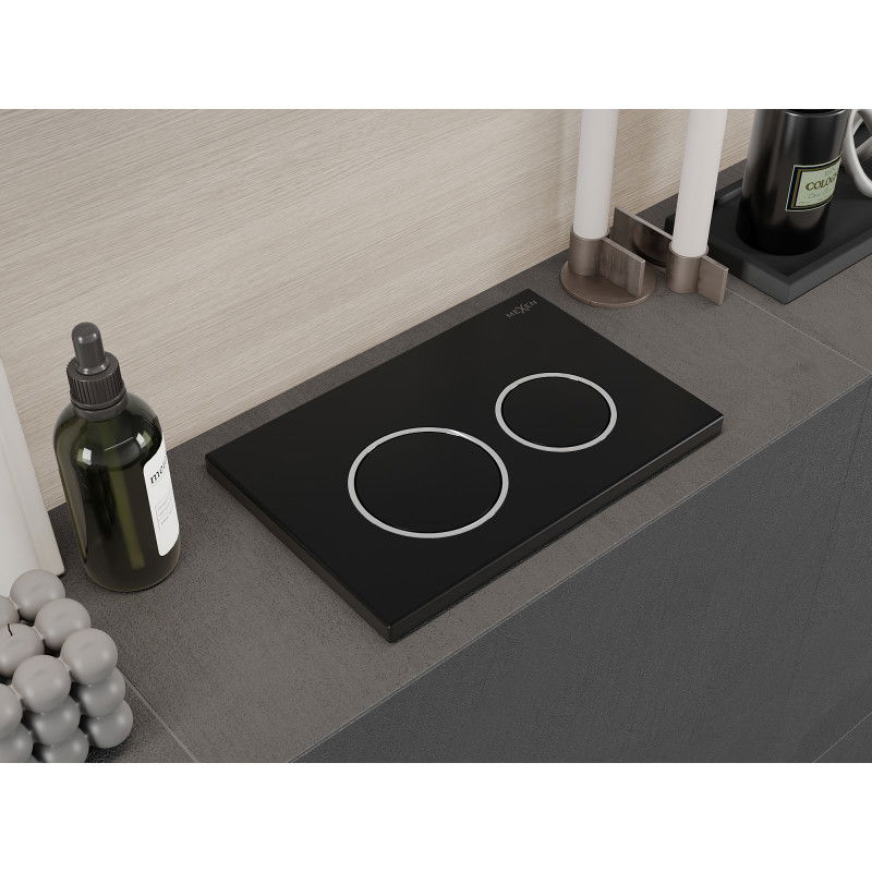 Mexen Fenix Air 07 XS pneumatické splachovací tlačítko, černé - 6A0703