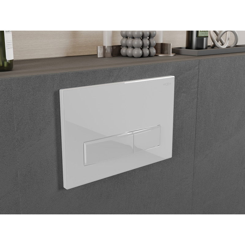 Mexen Fenix Air 09 pneumatické splachovací tlačítko, lesklá bílá - 6A0900