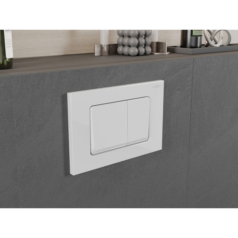 Mexen Fenix Air 10 XS pneumatické splachovací tlačítko, bílá lesklá - 6A1000