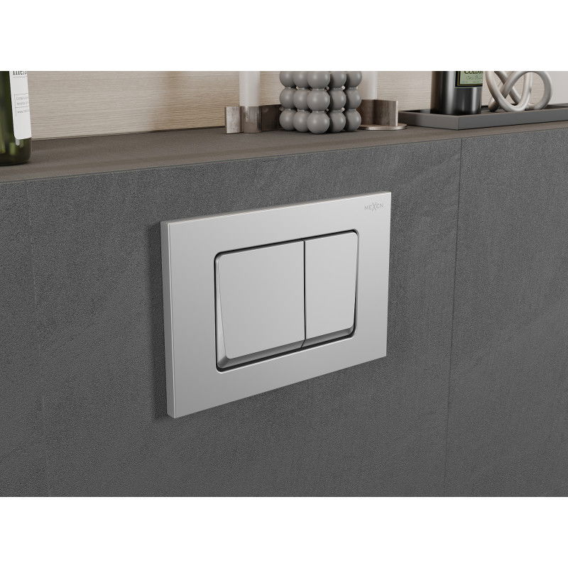 Mexen Fenix Air 10 XS pneumatické splachovací tlačítko, matný chrom - 6A1002