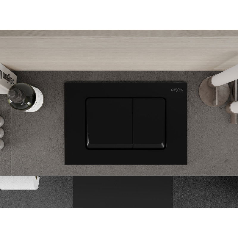 Mexen Fenix Air 10 XS pneumatické splachovací tlačítko, černý mat - 6A1003