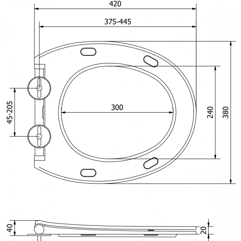 Mexen Egg deska pomalu klesající slim, duroplast, černá mat - 39243085