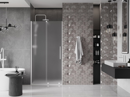 Mexen Velar posuvné sprchové dveře 90 cm, matné, bílé - 871-090-000-31-20