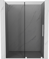 Mexen Velar posuvné sprchové dveře 130 cm, grafit, bílé - 871-130-000-41-20