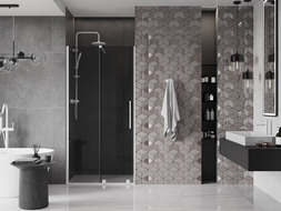 Mexen Velar sprchové dveře posuvné 100 cm, grafit, bílé - 871-100-000-41-20