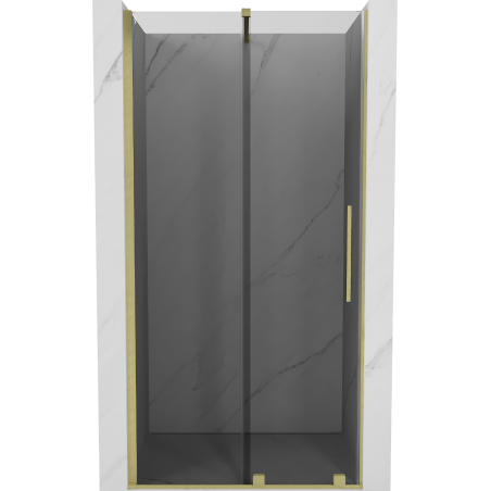 Mexen Velar posuvné sprchové dveře 90 cm, grafit, zlaté kartáčované - 871-090-000-41-55