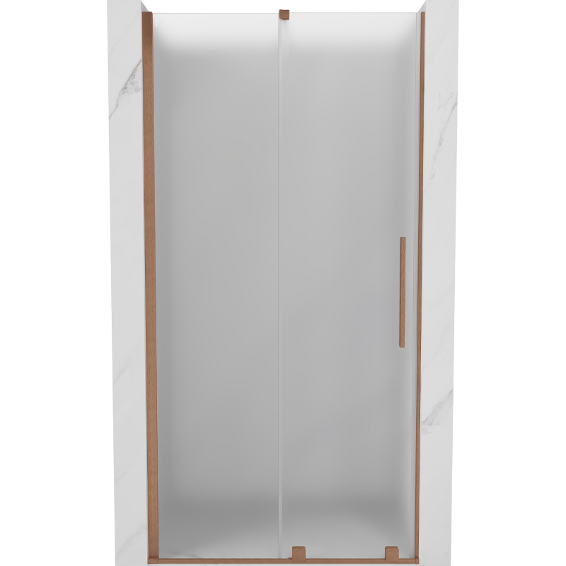 Mexen Velar sprchové dveře posuvné 100 cm, mat, kartáčovaná měď - 871-100-000-31-65