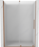 Mexen Velar posuvné sprchové dveře 130 cm, matné sklo, kartáčovaná měď - 871-130-000-31-65