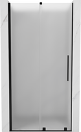 Mexen Velar sprchové dveře posuvné 110 cm, mléčné, černé - 871-110-000-31-70